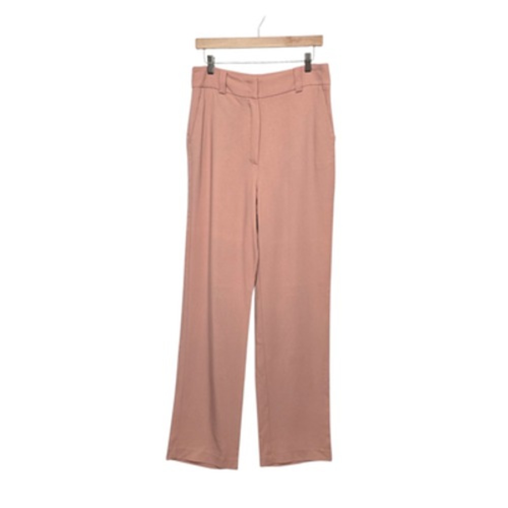 LITA by Ciara Pants Womens 12 Pink Straight Leg High Rise Made in Italy Viscose